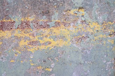 Yüksek çözünürlükte paslı ve beton duvar yüzeyine kadar kapatın