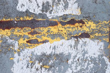 Yüksek çözünürlükte paslı ve beton duvar yüzeyine kadar kapatın