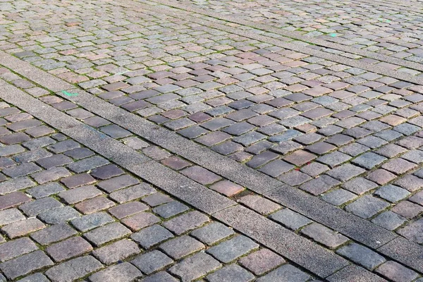 Close Van Geplaveide Wegen Paden Gevonden Duitsland — Stockfoto