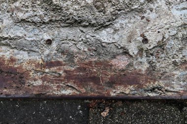 Avrupa'da bulunan farklı duvarlar, pas ve granit malzemelerin detaylı yüzey yukarıya kapatmak