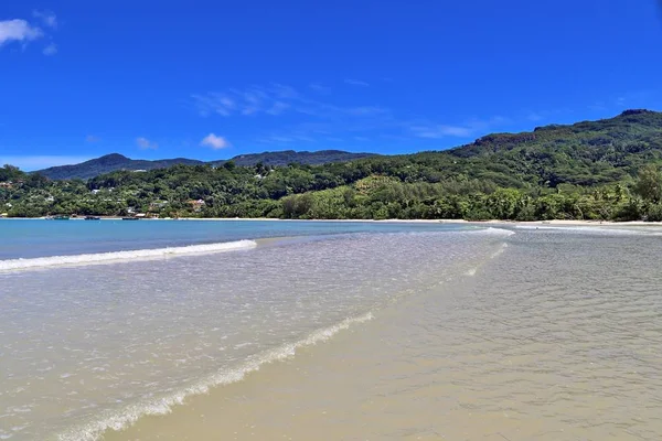 Belles Plages Sable Blanc Sur Les Îles Paradisiaques Seychelles Photographiées — Photo