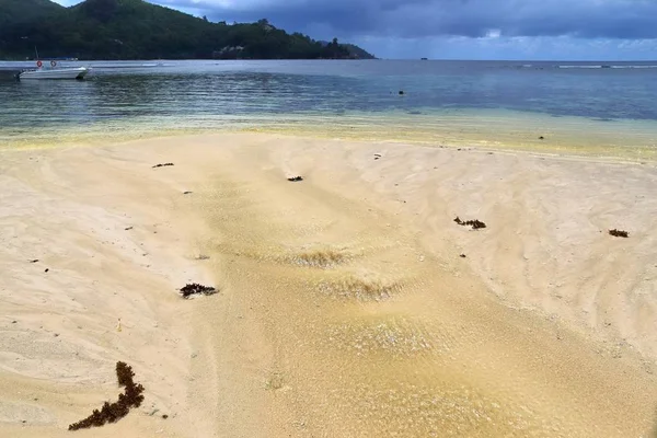 Belle Spiagge Bianche Sulle Isole Paradisiache Seychelles Fotografate Una Giornata — Foto Stock