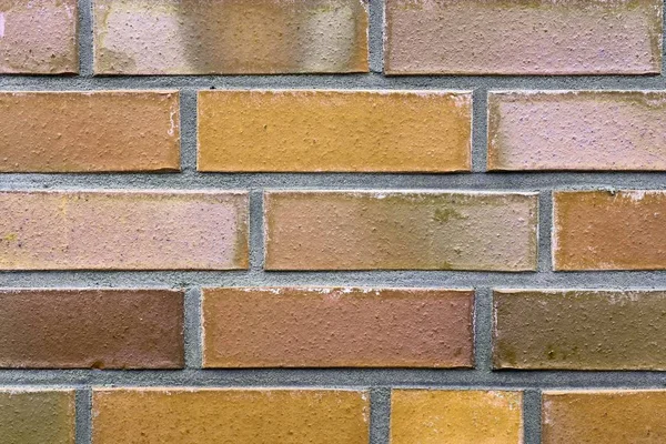 风化和老化的黄砖墙 高分辨率裂缝 — 图库照片