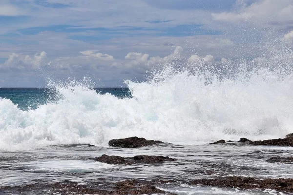 Nádherné Tyrkysové Vlny Bílých Plážích Rajského Ostrově Seychely — Stock fotografie