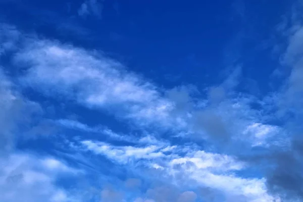 Prachtige Gemengde Wolk Formaties Met Witte Grijze Cumulus Wolken Het — Stockfoto