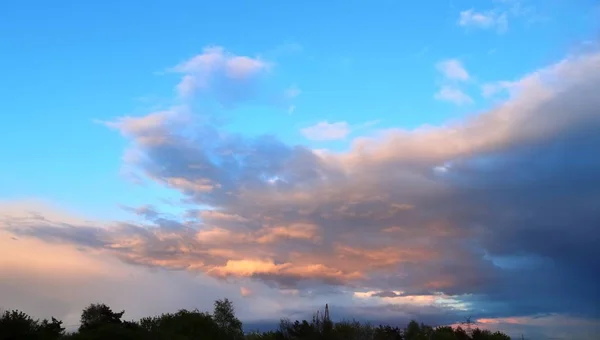 High Resolution Colorful Sunset Sunrise Cloud Formations Sky — Stock Photo, Image