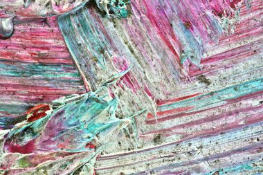 Kiel kuzey Almanya'da kayıp bir yer harabe duvar ve zemin üzerinde renkli grafiti boya sıçramaları