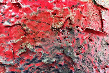 Yüksek çözünürlükte beton ve çimento duvarlara püskürtülen renkli boyanın yakın yüzeyi