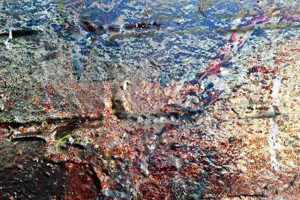 콘크리트와 시멘트 고해상도로 분사된 다채로운 페인트의 표면을 닫습니다 — 스톡 사진