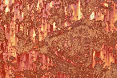 Yüksek çözünürlüklü paslı metal ve çeliğin detaylı yüzeyi.