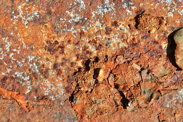 Surface Gros Plan Détaillée Métal Rouillé Acier Avec Beaucoup Corrosion — Photo