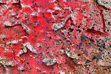 Yüksek çözünürlüklü yakından görünümde detaylı renkli boyalı beton duvarlar