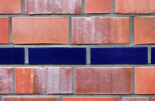 Vue Rapprochée Sur Les Murs Briques Colorées Vieillies Haute Résolution — Photo