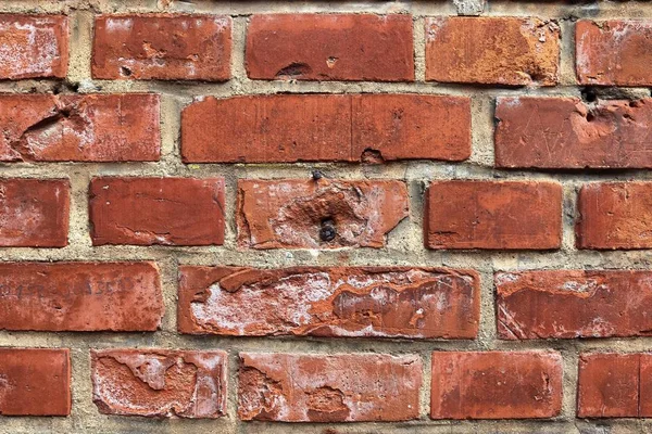 Vue Rapprochée Sur Les Murs Briques Colorées Vieillies Haute Résolution — Photo