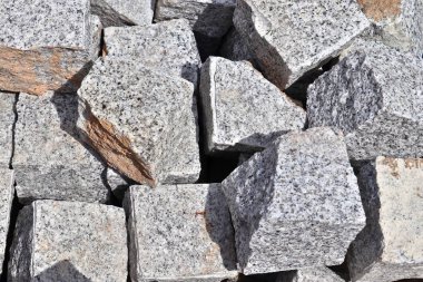 Yüksek çözünürlükte farklı renkli kaldırım karoları üzerinde yakından görünüm