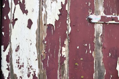 Eski ve yıpranmış duvarlar üzerinde soyma boya ayrıntılı görünümü yakın