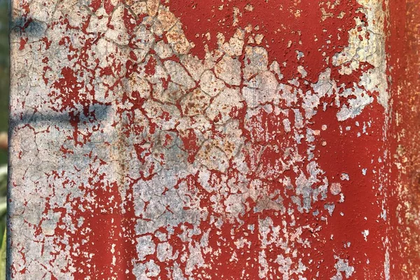 Close Detailed View Peeling Paint Old Weathered Walls — Stock Photo, Image