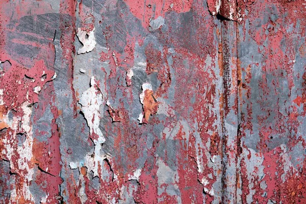 Detailed Close View Colorful Peeling Paint Aged Weathered Concrete Walls — Stock Photo, Image