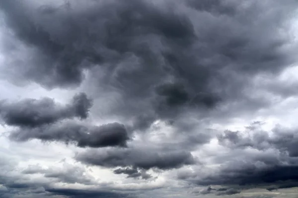 Bijna Onwerkelijk Donkere Wolkenformaties Vlak Voor Een Onweersbui Gezien Noordzee — Stockfoto