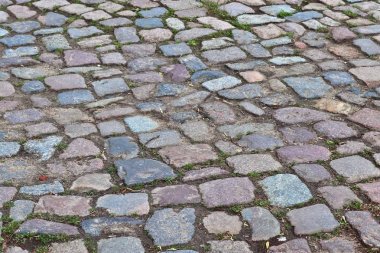 Yüksek çözünürlükte arnavut kaldırım sokaklarında ayrıntılı yakın görünüm