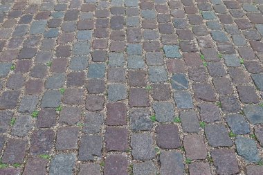 Yüksek çözünürlükte arnavut kaldırım sokaklarında ayrıntılı yakın görünüm