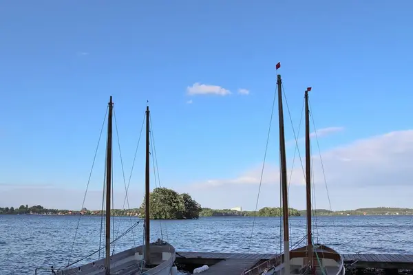 Schöne Aussicht Auf Einen Norddeutschen See Einem Sonnigen Tag Mit — Stockfoto