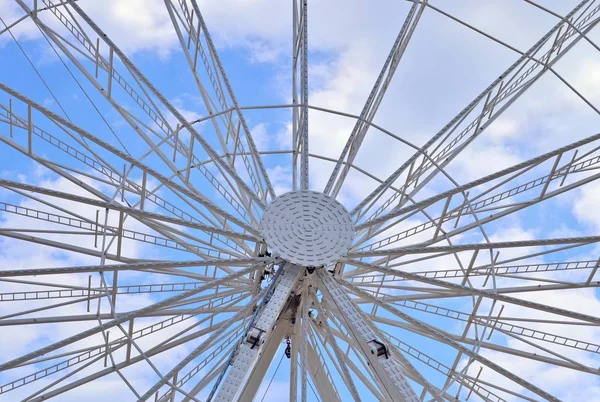 Gyönyörű Nagy Ferris Építőiparban Karneváli Kiels Héten Észak Németországban — Stock Fotó