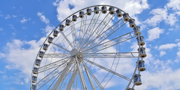 Bela Grande Ferris Construção Para Semana Kiels Carnaval Norte Alemanha — Fotografia de Stock