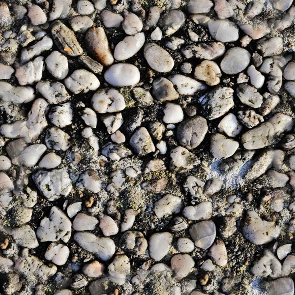 Foto Realista Padrão Textura Sem Emenda Cascalho Seixos — Fotografia de Stock