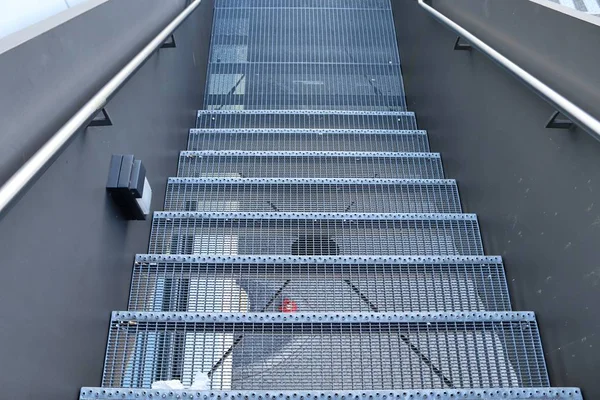 Diferentes Vistas Livre Sobre Escadas Concreto Madeira Metal — Fotografia de Stock