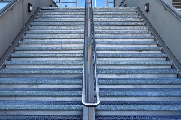 Különböző Szabadtéri Nézetek Beton Fém Lépcsők — Stock Fotó