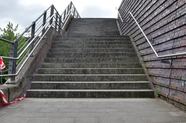 Различные Виды Улицу Бетонные Деревянные Металлические Лестницы — стоковое фото