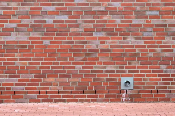 Vue Rapprochée Sur Les Murs Anciens Altérés Briques Rouges Jaunes — Photo