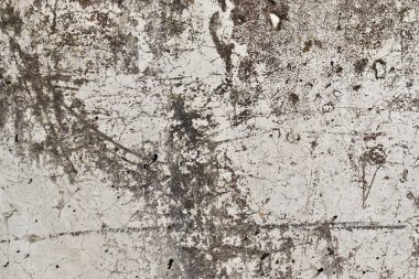 Yüksek çözünürlükte çatlaklar ile yaşlı ve yıpranmış beton duvarlara yakından görünümü