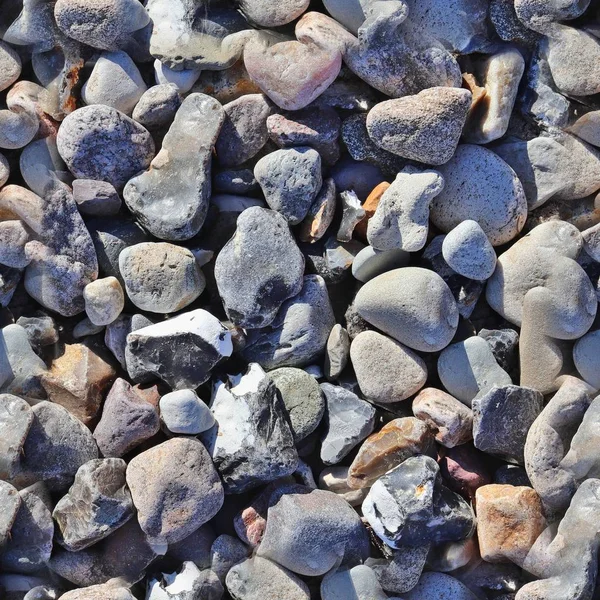 Foto Realista Padrão Textura Sem Emenda Sebbles Pedras Uma Praia — Fotografia de Stock