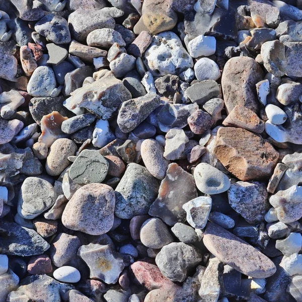 Foto Realista Padrão Textura Sem Emenda Sebbles Pedras Uma Praia — Fotografia de Stock