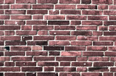 Yüksek çözünürlükte eski ve yıpranmış kırmızı tuğla duvarlar ayrıntılı yakından görünümü