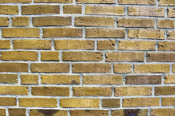 Yüksek Çözünürlükte Sarı Renkli Eski Yıpranmış Vintage Tuğla Duvarlara Ayrıntılı — Stok fotoğraf