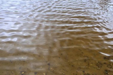 Güneş ışığını yansıtan dalgalar ve dalgalanmalar ile su yüzeyleri güzel yakın 