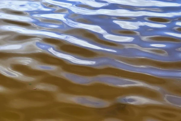 Wunderschöne Nahaufnahme Von Wasseroberflächen Mit Wellen Und Wellen Die Das — Stockfoto