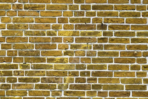 Murs Briques Jaunes Avec Des Pierres Anciennes Altérées Des Fissures — Photo