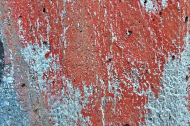 Ayrıntılı ve renkli. Yüksek çözünürlüklü beton duvar dokusunda çatlak ve kabuk soyma boyası.