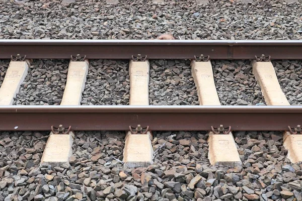 Olika Detaljerade Synpunkter Järnvägar Och Järnvägskorsningar Tyskland — Stockfoto