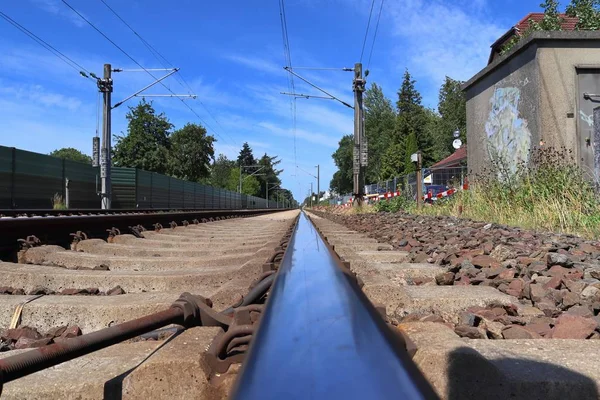 Diferentes Puntos Vista Detallados Sobre Ferrocarriles Cruces Ferroviarios Alemania — Foto de Stock