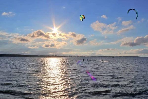 Schöner Sonnenuntergang Strand Der Ostsee — Stockfoto