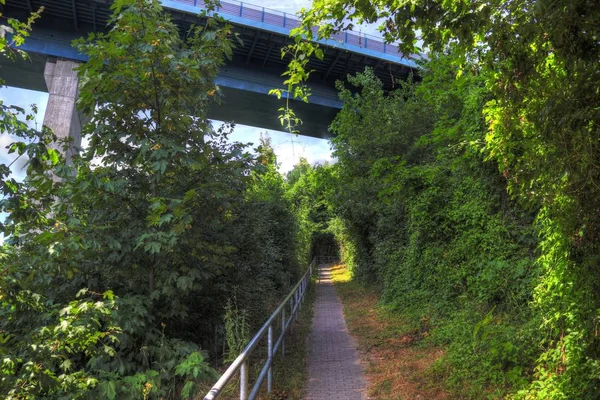 Différentes Vues Sur Grand Pont Canal Kiel Allemagne Nord — Photo