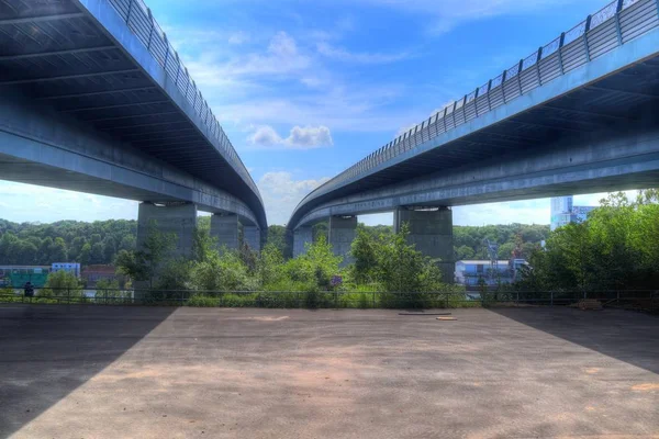 Vistas Diferentes Grande Ponte Canal Kiel Norte Alemanha — Fotografia de Stock