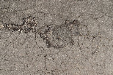 Farklı yol ve sokaklarda asfalt dokusu hakkında detaylı yakın görünüm