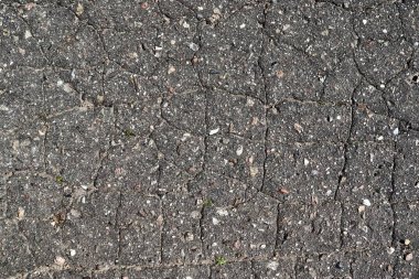 Farklı yol ve sokaklarda asfalt dokusu hakkında detaylı yakın görünüm