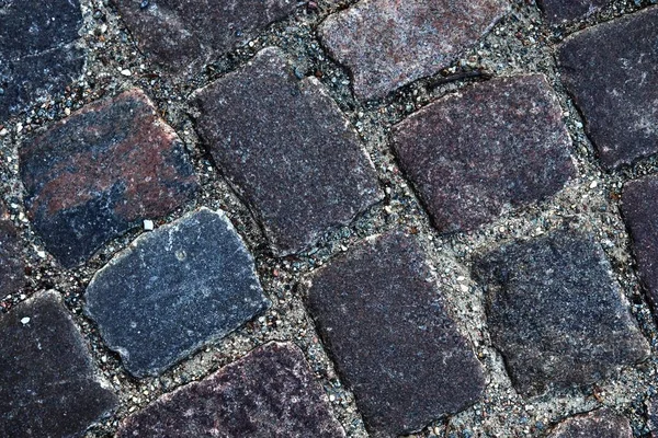 Textura Detallada Cerca Una Calle Empedrada Que Encuentra Norte Alemania —  Fotos de Stock